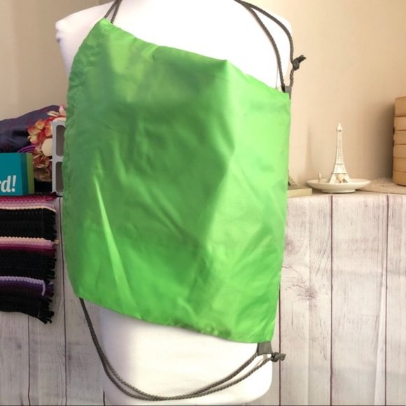 Nylon Drawstring Bag BSA Lime Green Black NEW - Picture 7 of 14